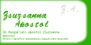 zsuzsanna apostol business card